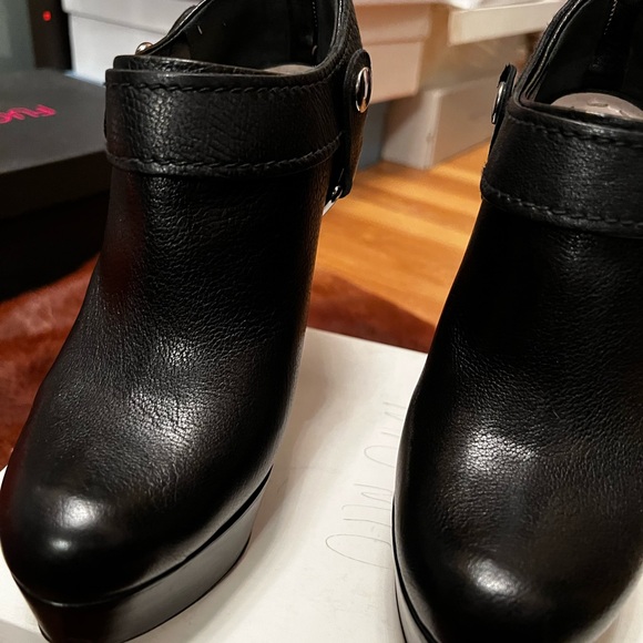 Miu Miu high heel platform zippered biker booties 8 - Picture 9 of 15